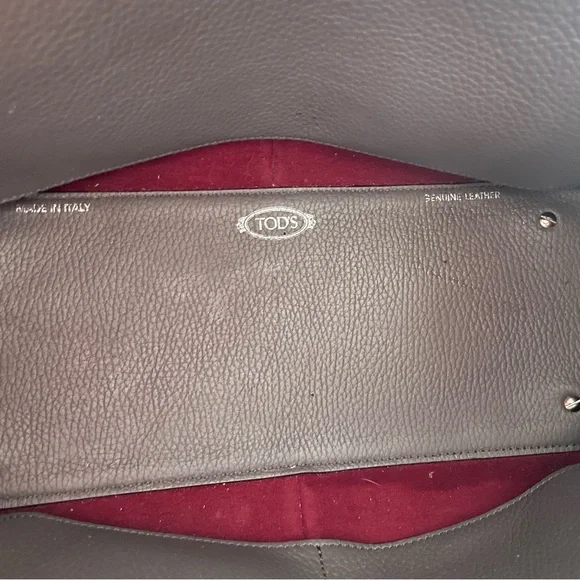 Tod’s Gray Genuine Leather Tote Bag - Picture 7 of 14